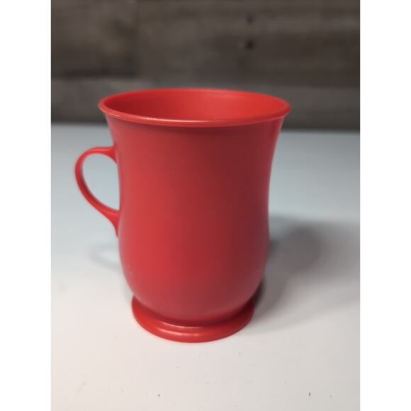 Set of 4 Vintage Red Kool Aid Cups Plastic KoolAid Man Oh Yeah 80s - Picture 3 of 4